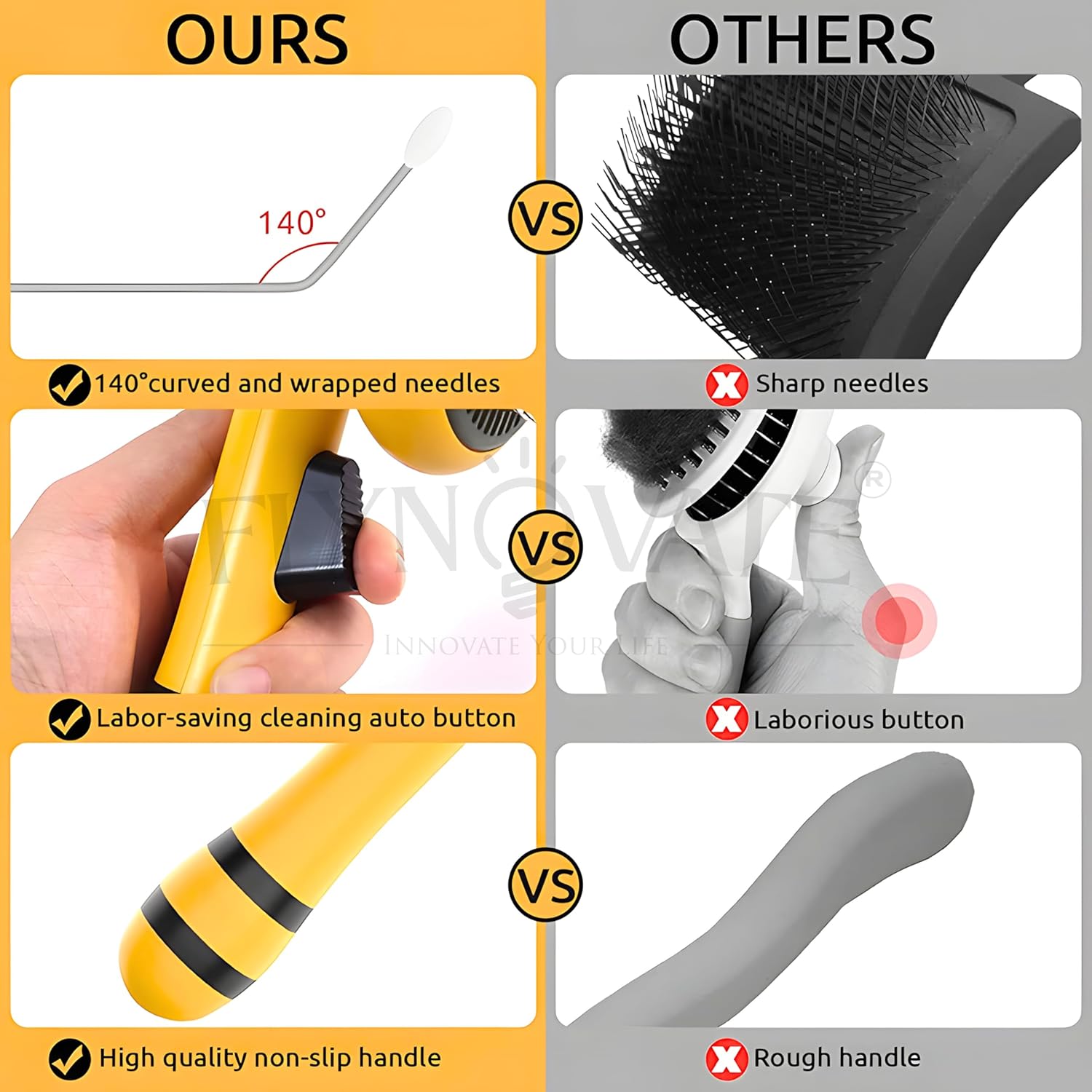 Self-Cleaning Dog Comb & Cat Comb